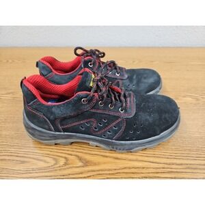 Safety Work Shoes Steel Toe Boot Red Black Sneakers Men's US 12 EUR 46 Sennuoke